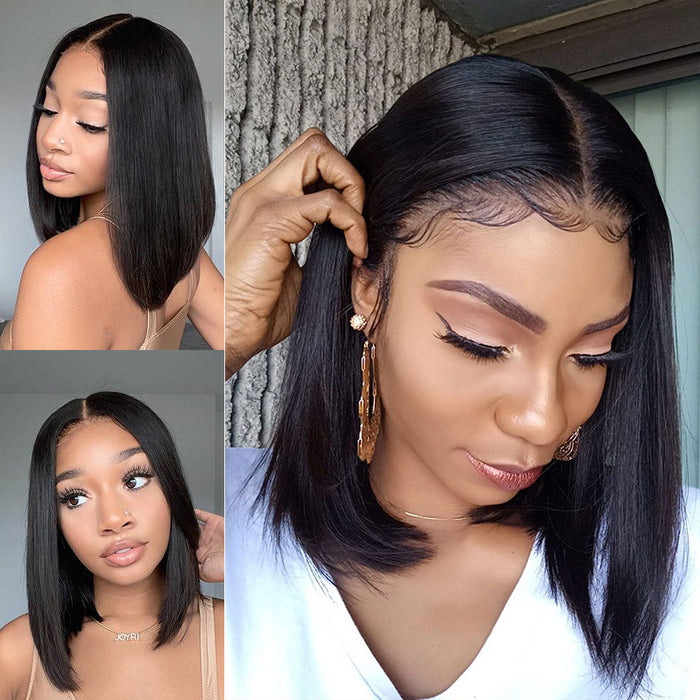 Best Quality Virgin Hair 180% Density 13x4 Frontal Bob Wig