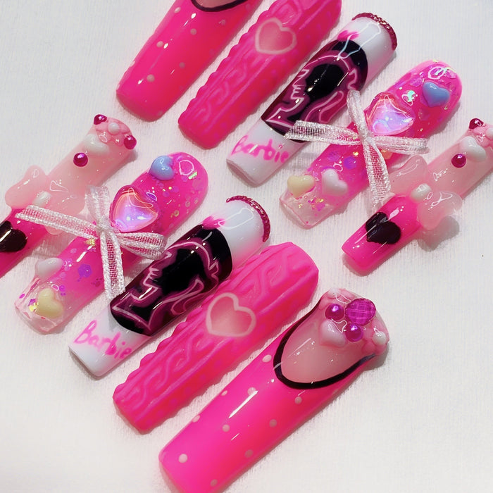 Pink Barbie Hand-Painted Set【H31-1060】