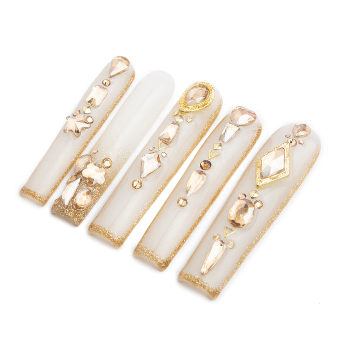 Milky White Champagne Diamond Set【H31-1061】