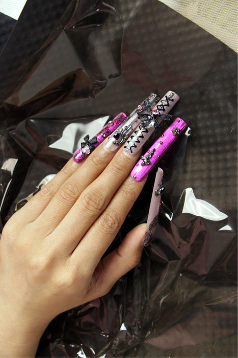 Cat eye lace manicure【H43-1123】