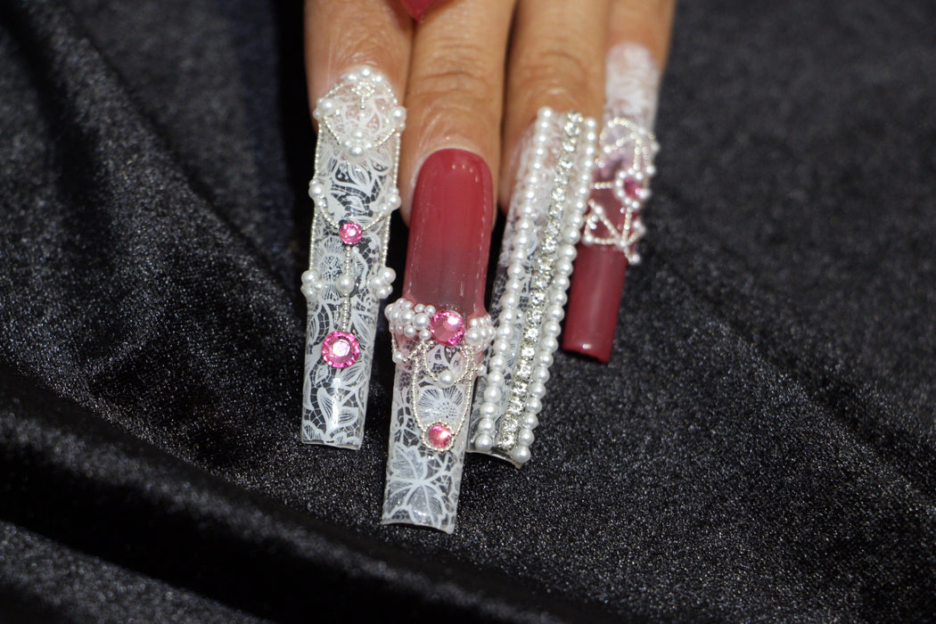 Limited edition wedding manicure【H44-1208】