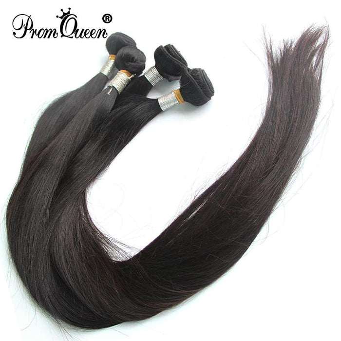 Brazilian Hair Straight Human hair Bundles With Frontal Closure 13X4 Transparent Lace Frontal