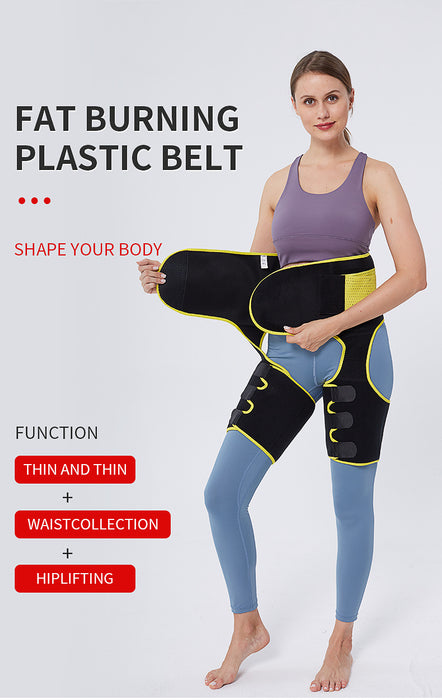 Slimming Leg High Waist & Thigh Fat Burning Trimming Belt Sweat Thigh Trimmer