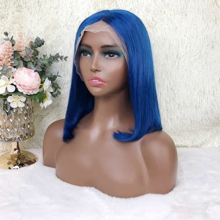 13x4 Colored Short Bob Wigs Lace Frontal Human Hair Wigs For Women New Trend 12 14 Inches (613)