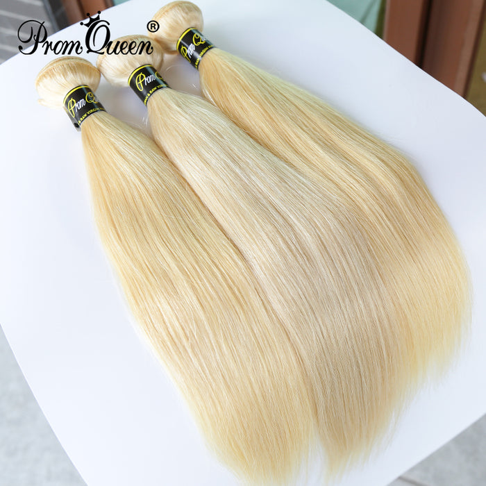 Brazilian Hair Straight 613 Color Blonde Human Hair Weave Bundles