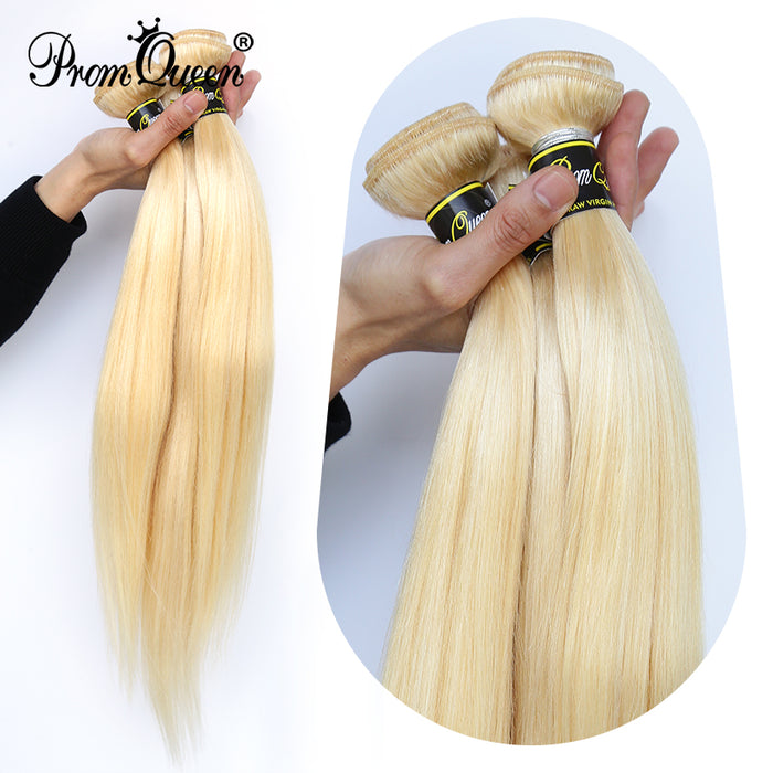 Brazilian Hair Straight 613 Color Blonde Human Hair Weave Bundles