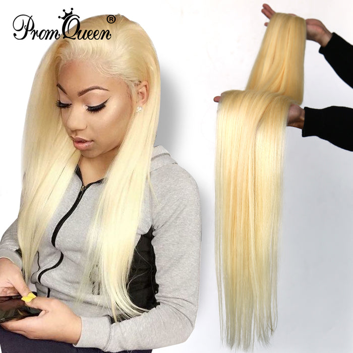 Brazilian Hair Straight 613 Color Blonde Human Hair Weave Bundles