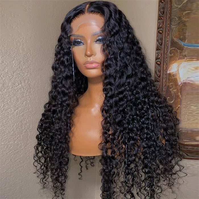 Prom Queen 100% Virgin Human Hair Deep Wave HD Lace Wig Pre Plucked Bleached Knots