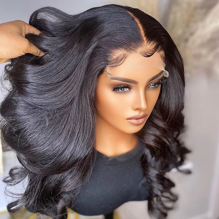 Prom Queen 100% Virgin Human Hair Body Wave HD Lace Wig Pre Plucked Bleached Knots