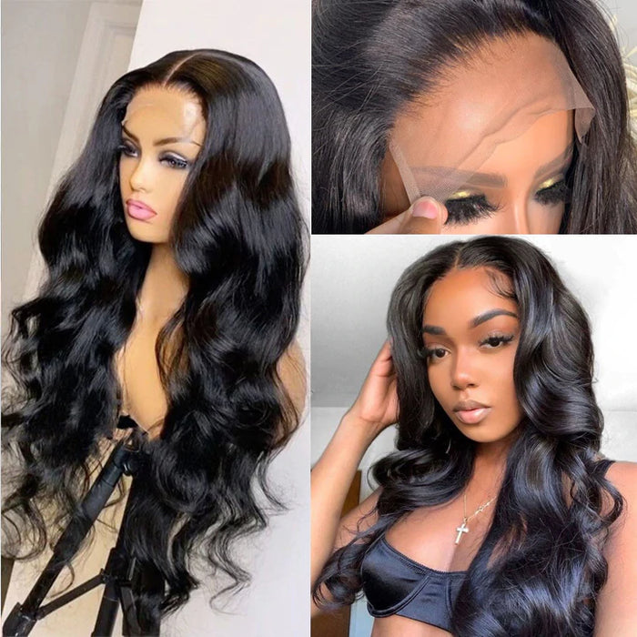 Prom Queen 100% Virgin Human Hair Body Wave HD Lace Wig Pre Plucked Bleached Knots