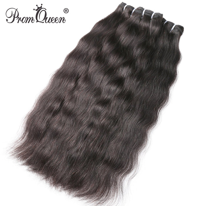 PromQueen Indian Virgin Hair Weave Human Hair Bundles Natural Straight Hair Weave