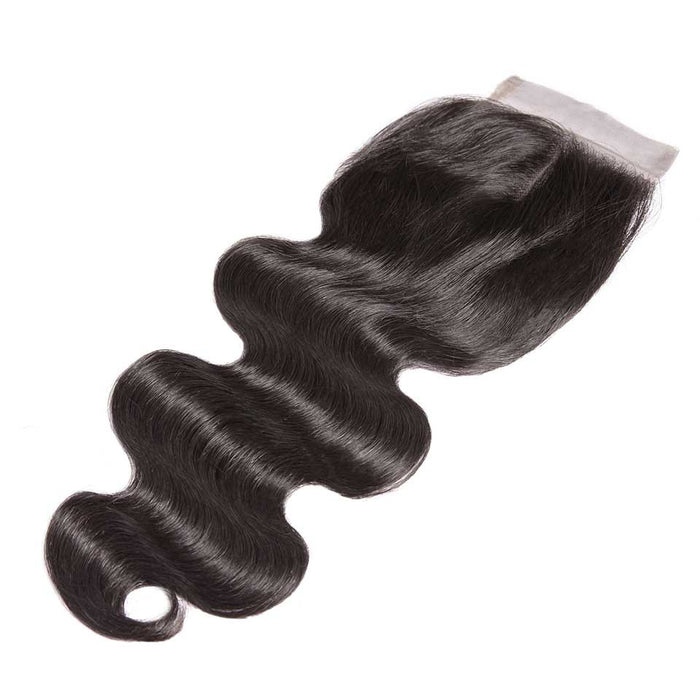 Brazilian Body Wave Lace Closure 4x4 Free Part Swiss Lace Closure Natural Black Brazilian Virgin Human Hair Closure