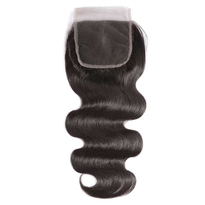 Brazilian Body Wave Lace Closure 4x4 Free Part Swiss Lace Closure Natural Black Brazilian Virgin Human Hair Closure