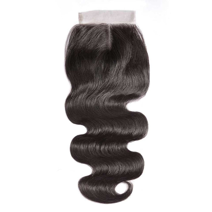 Brazilian Body Wave Lace Closure 4x4 Free Part Swiss Lace Closure Natural Black Brazilian Virgin Human Hair Closure