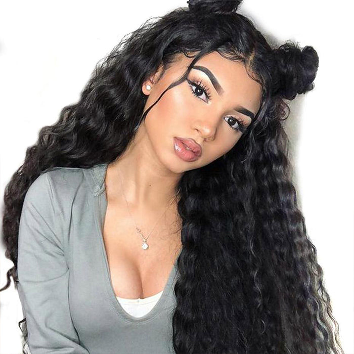 Lace Front Human Hair Wigs 150 200 Density Deep Wave Lace Front Wig