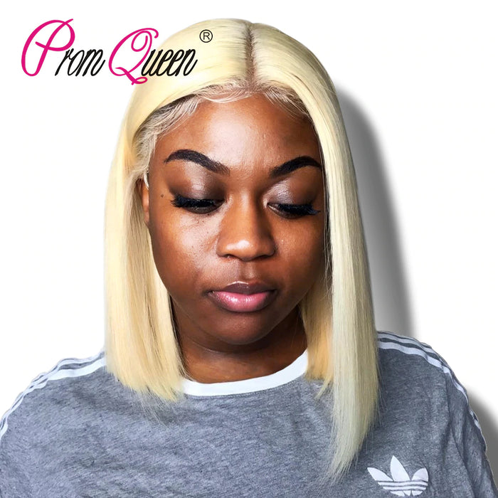 Brazilian Remy Hair Lace Front Human Hair Wigs 613 Blonde Straight Lace Wig