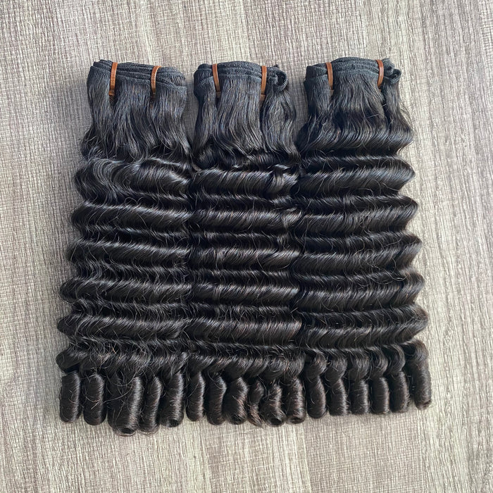 Double Drawn Fumi Deep Virgin Hair Full End Soft Human Hair