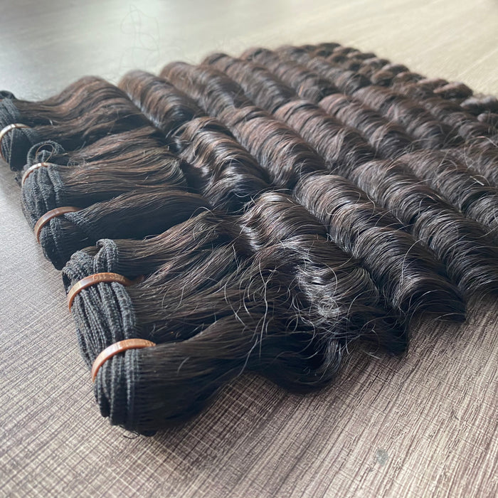 Double Drawn Fumi Deep Virgin Hair Full End Soft Human Hair