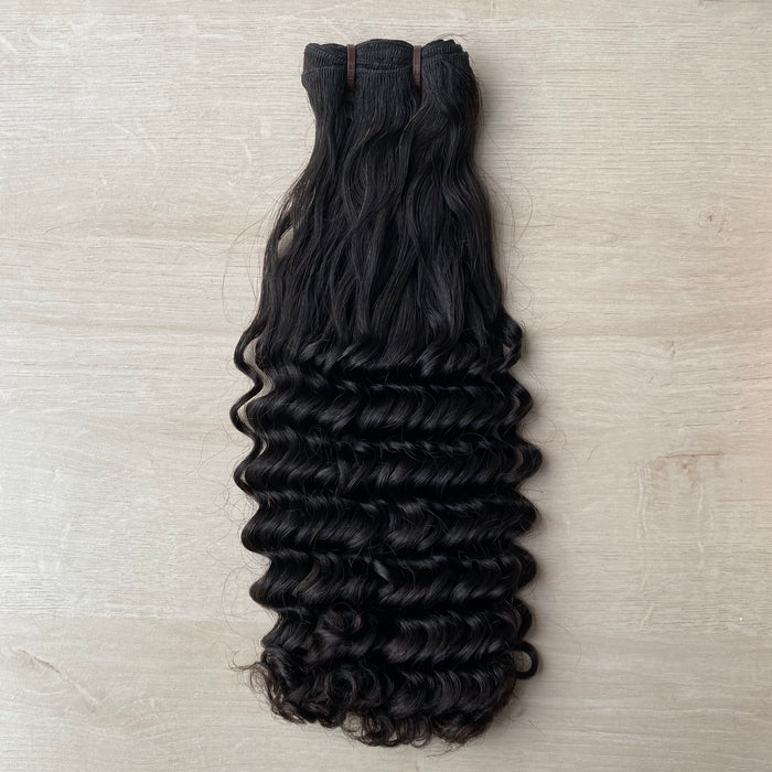 Double Drawn Deep Curly Virgin Hair Full End Soft Human Hair