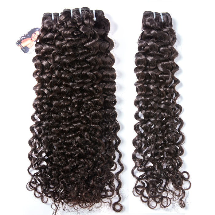 Promqueen Brazilian Human Hair Italian Curly / Kinky Straight / Deep Wave  3 Bundles Lot