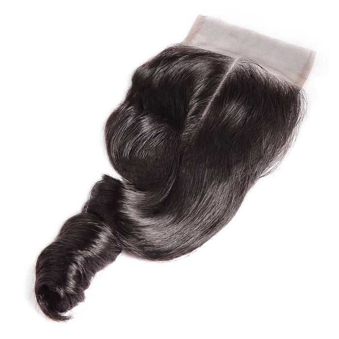 Prom Queen Brazilian Loose Wave Closure Middle/Free Part 100% Unprocessed Virgin Human Hair