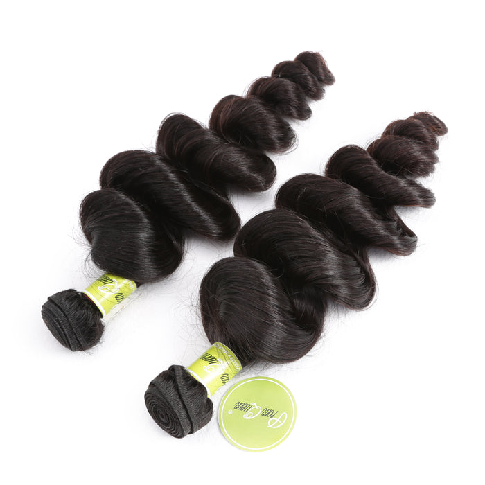 Prom Queen Loose Wave Human Hair 1/3/4 Bundles Peruvian Hair Weave Bundles