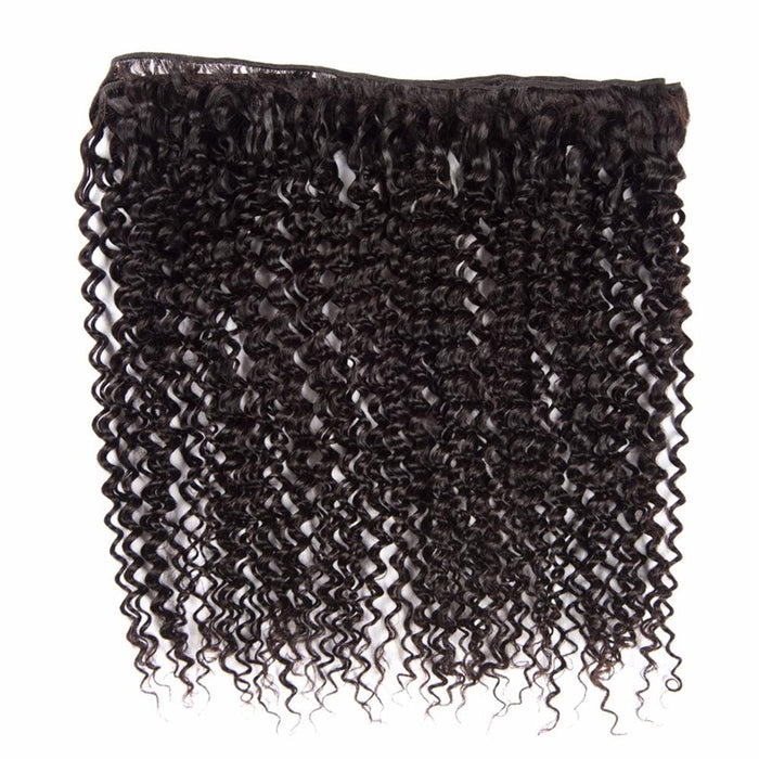 Promqueen Malaysian Afro Kinky Curly Hair Wave Bundles With Closure 100% Human Hair Weave 2 3 4 Bundles With 4*4 Lace Closure