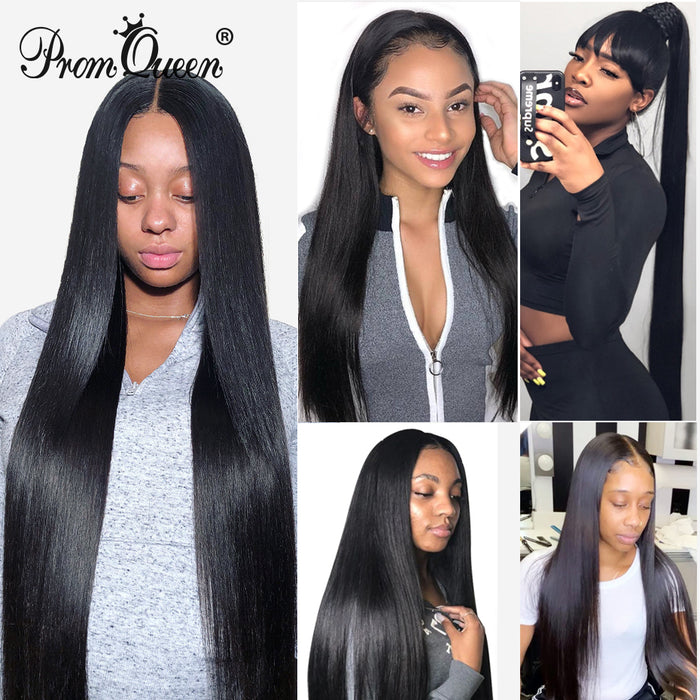 Promqueen Peruvian Human Hair Weave Bundles Straight 8-40inch