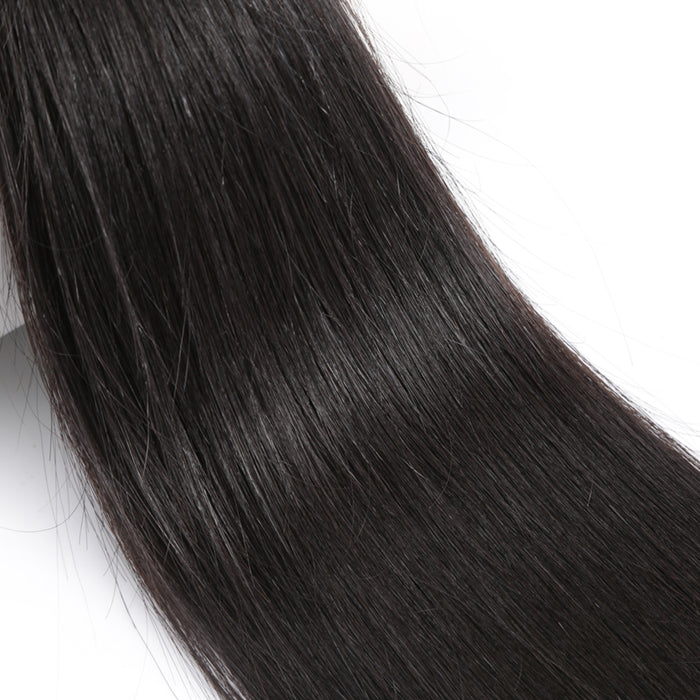 Promqueen Straight Hair Bundles With Closure Remy Human Hair 3 Bundles With Closure Peruvian Hair Bundles With Closure