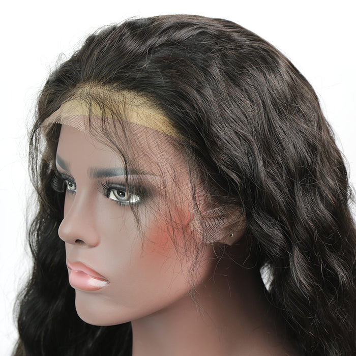 Promqueen lace front human hair wigs Brazilian Body Wave 180 Density