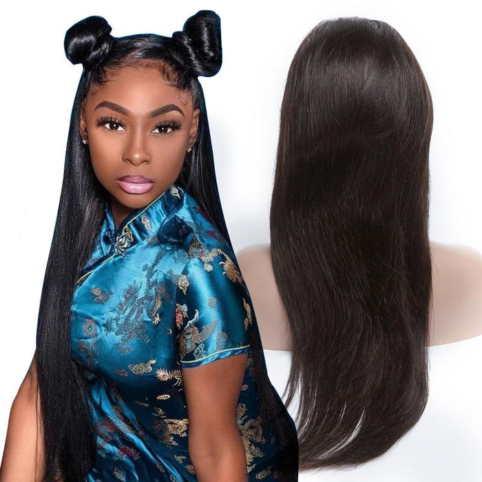 30 32 34 36 38 40 Long Straight Human Hair 13x4 HD Lace Frontal Wigs