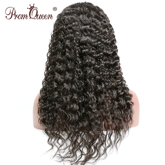 U Part Wigs Deep Wave 2*4 Lace Size Brazilian Human Hair Wigs Natural Color 150% density