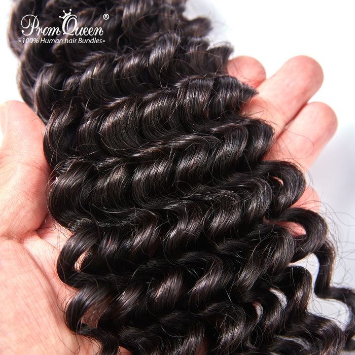 Promqueen Brazilian Virgin Human Hair Deep Wave / Kinky Curly / Kinky Straight 3 Bundles Lot