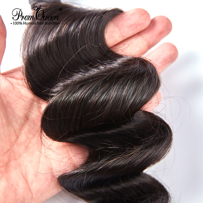 Promqueen Human Hair Brazilian Virgin Hair Loose Wave 3 Bundles Lot