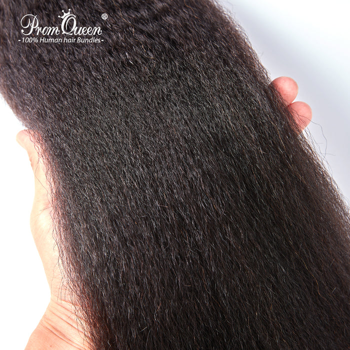 Promqueen Brazilian Human Hair Kinky Straight/Deep Wave/Kinky Curly 3 Bundles Lot