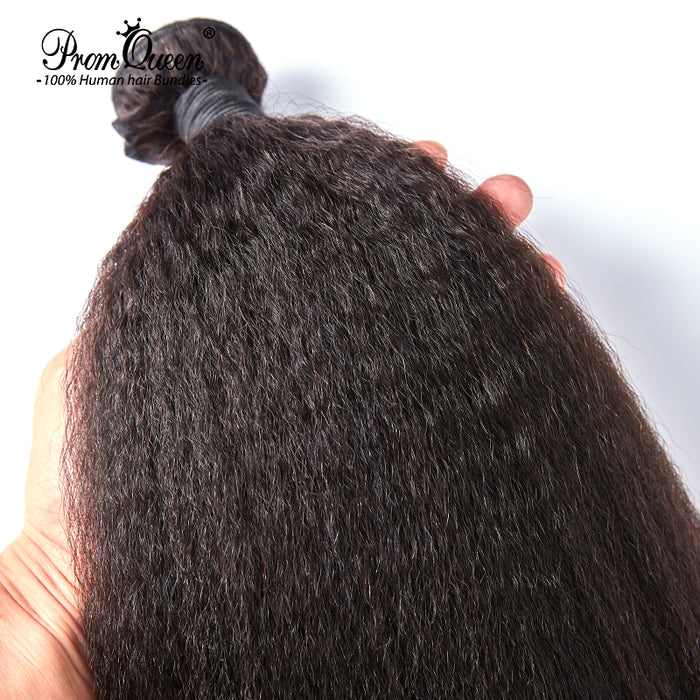 Promqueen Brazilian Human Hair Kinky Straight/Deep Wave/Kinky Curly 3 Bundles Lot