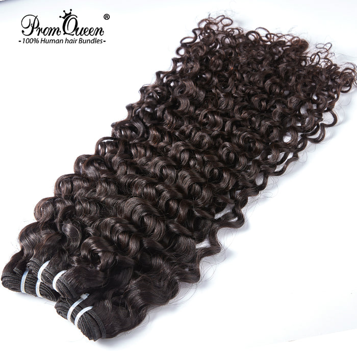 Promqueen Brazilian Human Hair Italian Curly / Kinky Straight / Deep Wave  3 Bundles Lot