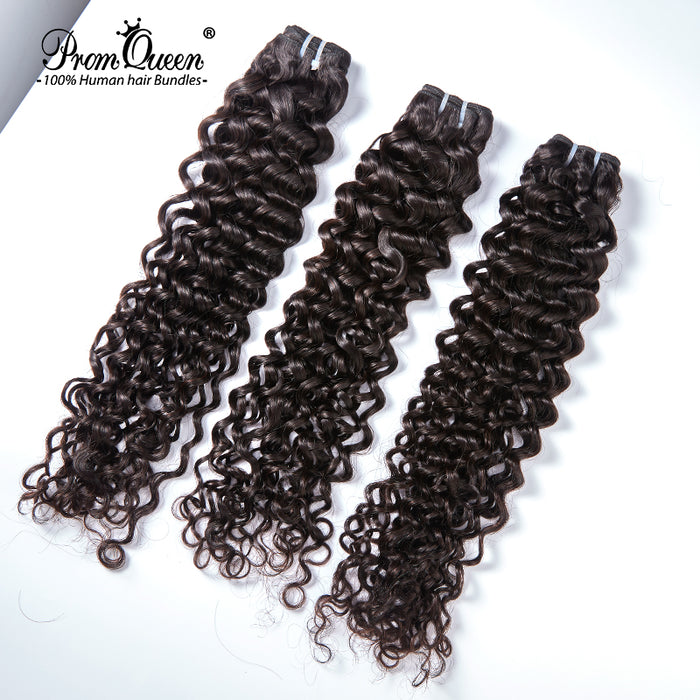 Promqueen Brazilian Human Hair Italian Curly / Kinky Straight / Deep Wave  3 Bundles Lot