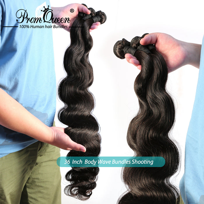 PromQueen Brazilian Virgin Hair Human Hair Bundles Body Wave