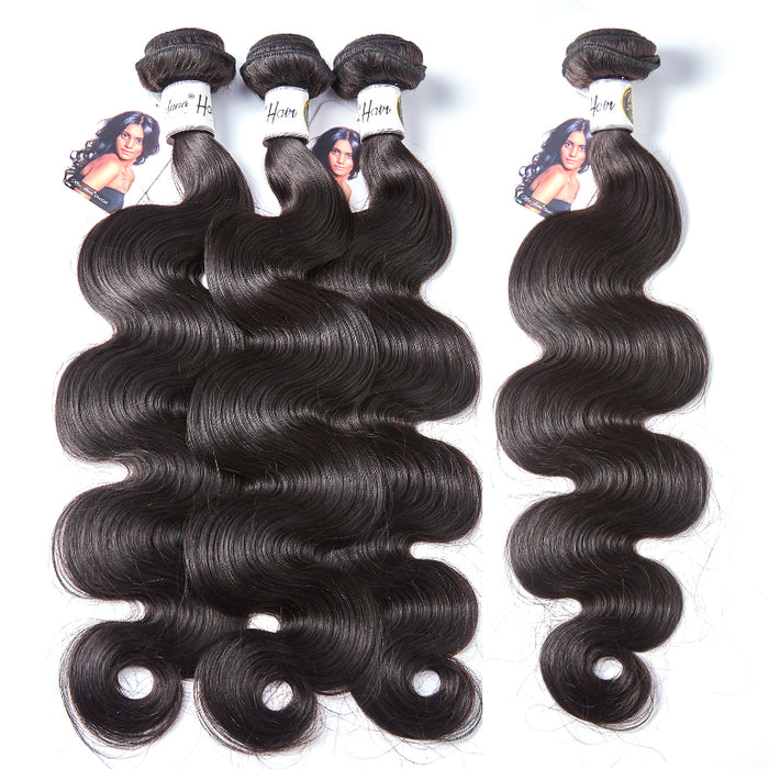 Promqueen Human Hair Brazilian Virgin Hair Body Wave 3 Bundles Lot