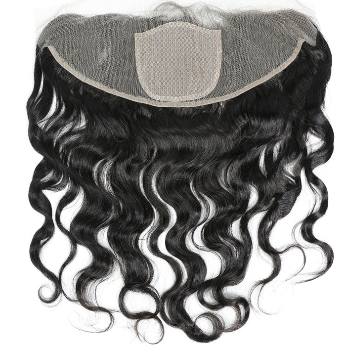 Promqueen Silk Base Frontal 13*4 Brazilian Virgin hair Body Wave Virgin Human Hair Top Closure