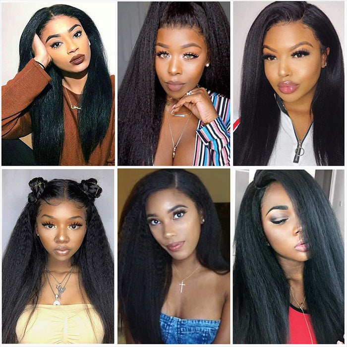 HD Swiss Lace Brazilian Hair Kinky Straight 5x5 lace Wigs Human Hair Wigs