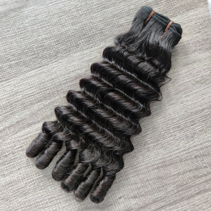 Double Drawn Fumi Deep Virgin Hair Full End Soft Human Hair