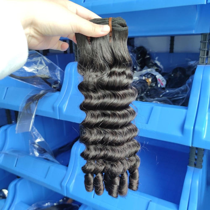 Wholesale Straight Double Drawn Hair Weave Full End Virgin Hair Human Hair Bundles Hook Straight Body Wave Fumi Deep Fumi Water