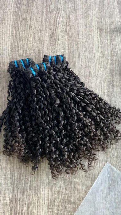 Double Drawn Fumi QQ Curly Virgin Hair Full End Soft Human Hair