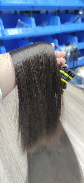 Double Drawn Straight Virgin Hair Full End Soft Human Hair