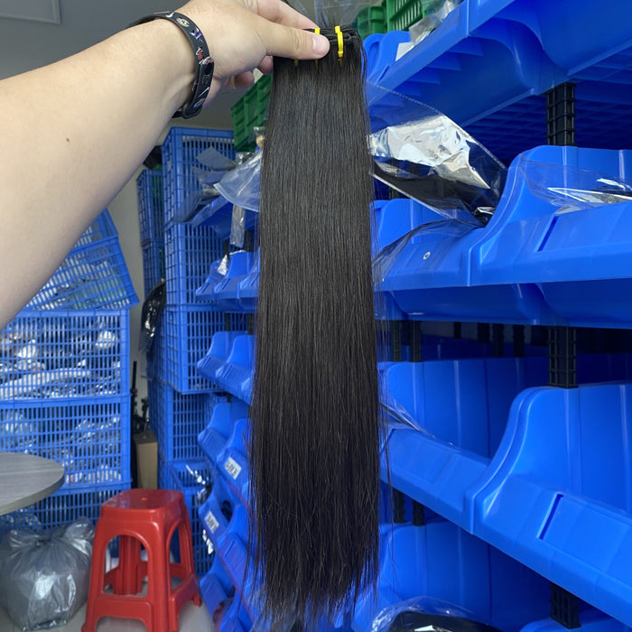 Double Drawn Straight Virgin Hair Full End Soft Human Hair